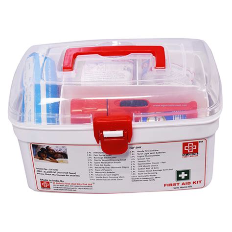 St Johns Safe Home First Aid Kit Plastic Box - Home Emergency First Aid ...