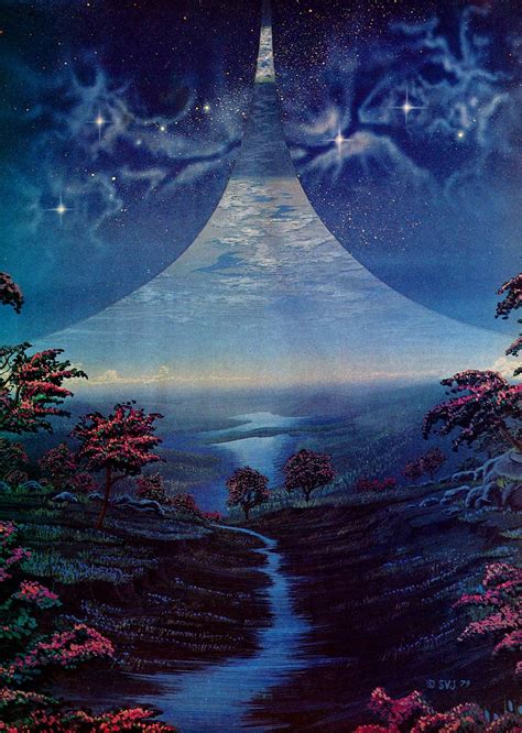 Larry Niven's "Ringworld" by Steven Vincent Johnson, ca. 1979 [1200x1687] | Sci fi landscape ...