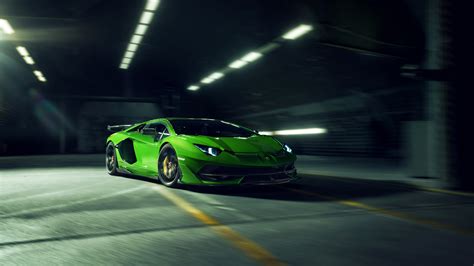 Download wallpaper 3840x2160 lamborghini aventador svj, green car 4k ...