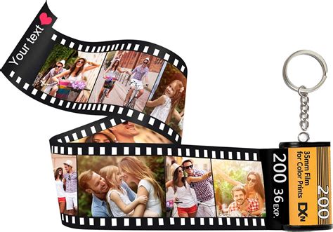 Amazon.com: Personalized Custom Photo Picture Camera Film Roll Keychains with Photo Reel Album ...