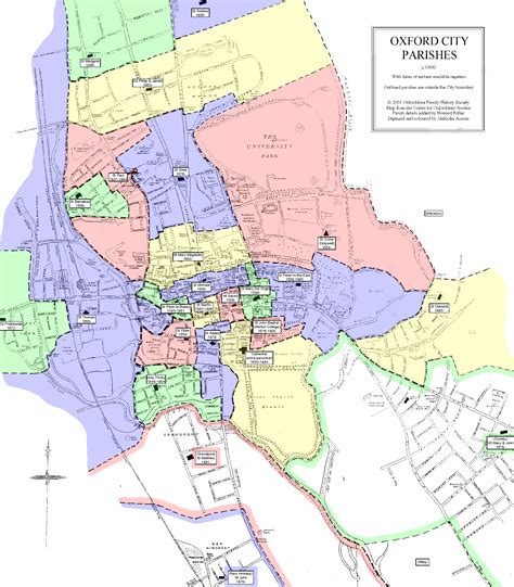 Oxford City Map | Oxfordshire Parish Registers & Maps | Oxfordshire Family History Society