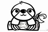 Cartoon Sloth Coloring Pages Sketch Page sketch template