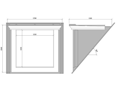 50° Flat Roof Dormer WBP:10463-02 | GRP Window Surrounds