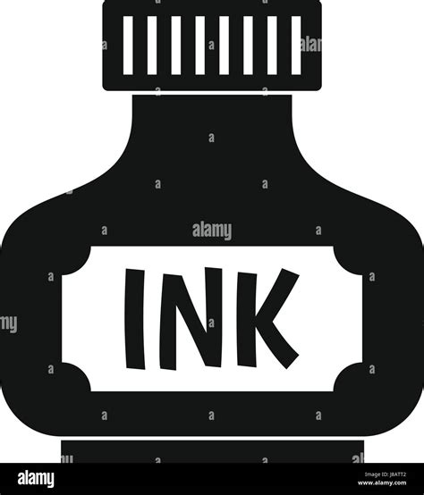 Black ink bottle icon simple Stock Vector Image & Art - Alamy