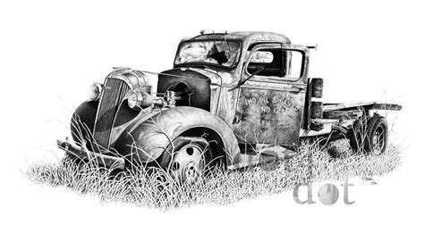 Shop Dot4Dot Custom art that inspires | Truck art, Pencil drawings, Landscape pencil drawings