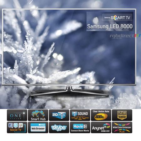 SAMSUNG UE60D8000, 60" Series 8 Full HD 1080p Smart 3D LED TV
