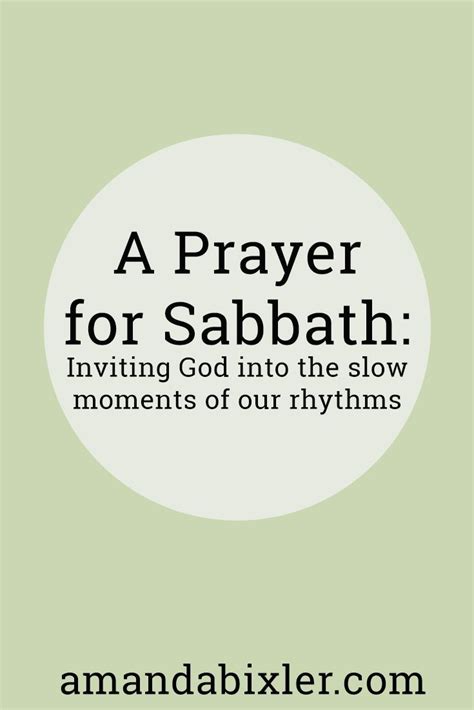 A simple, guided prayer to open up your day of Sabbath rest | Prayers ...