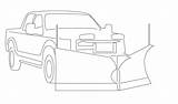 Plow Truck Outline Pages Coloring sketch template