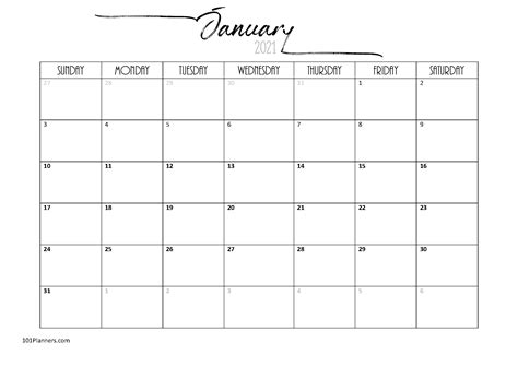 Free Blank Calendar Templates | Word, Excel, PDF for any month