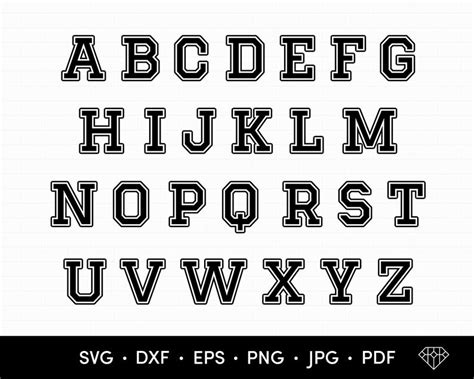 Jersey Letters SVG Jersey Font SVG Jersey Numbers SVG | Etsy Numbers Font, Alphabet And Numbers ...