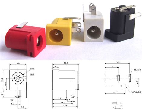 Uxcell 5.5 Mm X 2.1 Mm Female Dc Power Jack 3-pin Wiring Diagram