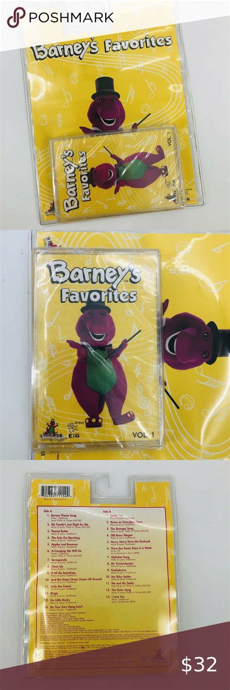 1993 Barney's Favorites Vol 1 Cassette Tape Rare Kids NEW Sealed ...