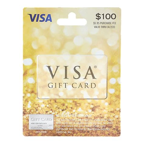 Visa $100 Gift Card - Sparkle, 1 each