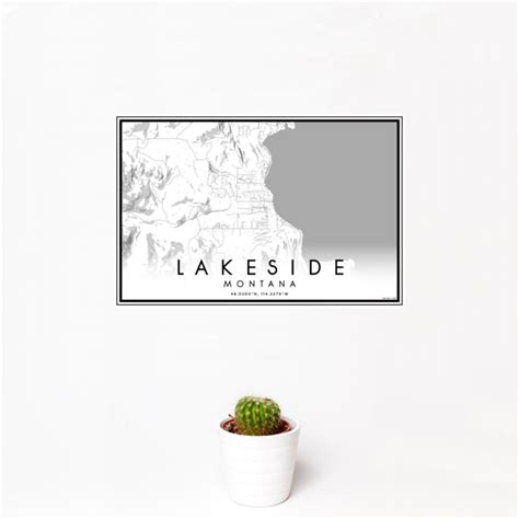 Lakeside - Montana Map Print in Classic — JACE Maps