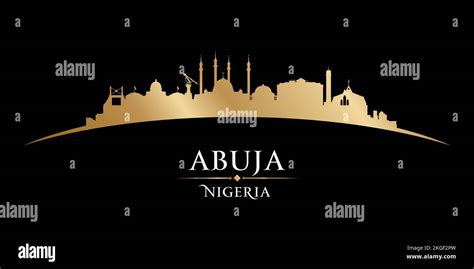 Abuja Nigeria city skyline silhouette. Vector illustration Stock Vector ...