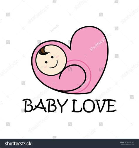 Baby Love Logo Stock Vector (Royalty Free) 586131863 | Shutterstock