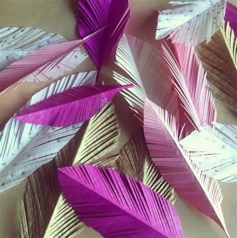 Paper Feather Craft Ideas - DIY Inspired