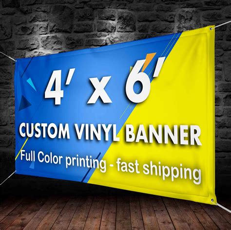 4x6' Custom Banners Vinyl Banner printing 13oz full | Etsy