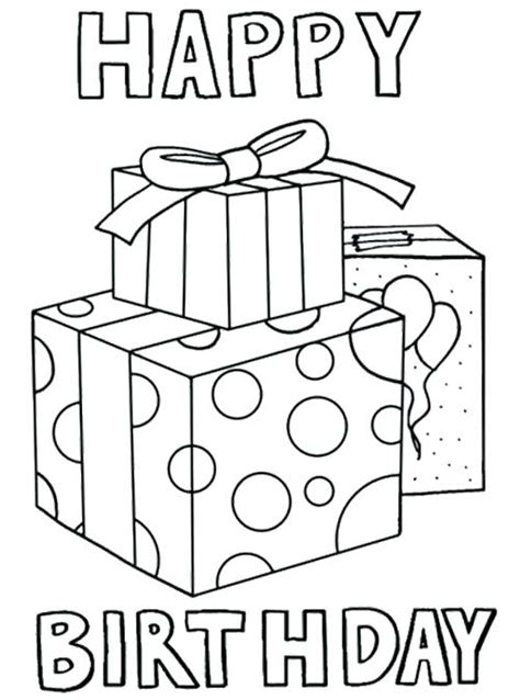 foldable birthday card coloring page wonderland crafts free printable - free printable birthday ...