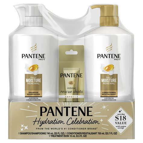 ($17 Value) Pantene PRO-V Shampoo and Conditioner Set, Sulfate-Free, 3 Piece - Walmart.com ...