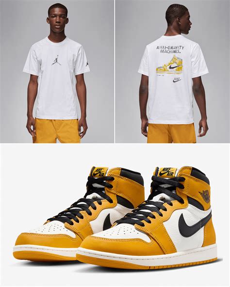 Air Jordan 1 High OG Yellow Ochre Shirt to Match