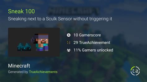 Sneak 100 achievement in Minecraft