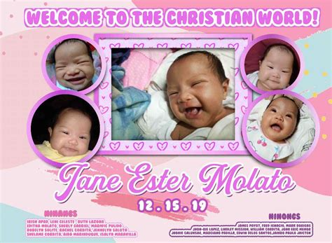 Tarpaulin design for birthdays, christening, etc...