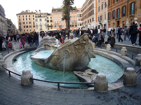 The History Blog » Blog Archive » Barcaccia fountain in Piazza di Spagna restored