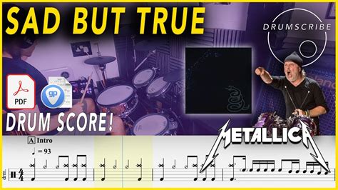 Sad But True - Metallica | Drum SCORE Sheet Music Play-Along ...