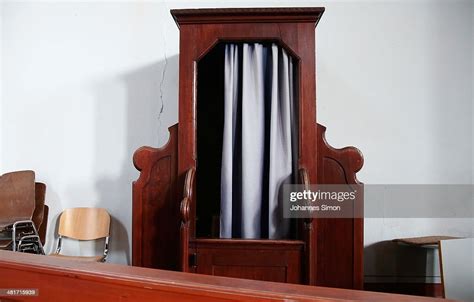 The confessional box inside the prison church of the Landsberg... News ...