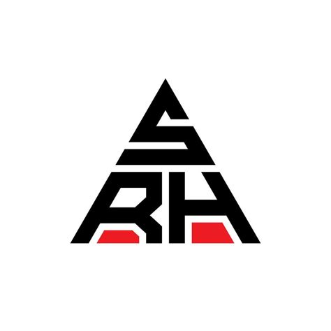 SRH triangle letter logo design with triangle shape. SRH triangle logo ...