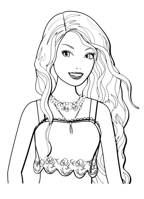 Barbie Head Coloring Pages at GetColorings.com | Free printable colorings pages to print and color