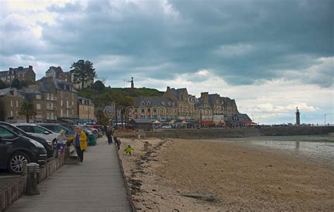 CANCALE, FRANCE - April 7th 2019 - View from Boardwalk at Atlantic ...