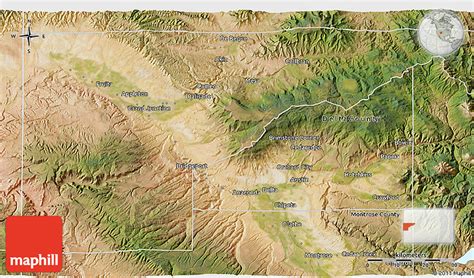 Satellite 3D Map of Mesa County