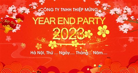 Tạo backdrop Year End Party 2023 đẹp miễn phí