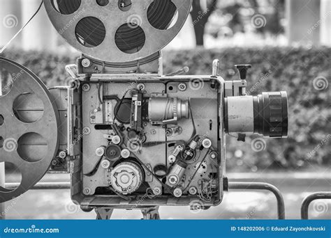 Vintage Retro Film Movie Camera. Stock Photo - Image of object ...