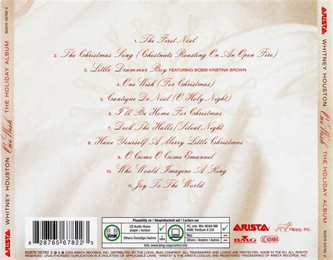 tornadosingles: Whitney Houston - One wish the holiday album