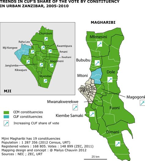 Zanzibar city constituency map 2005-2010