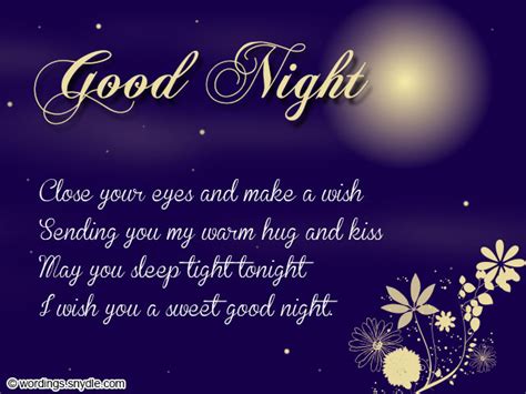 Sweet Goodnight Messages and Cute Goodnight Text Messages - Wordings ...