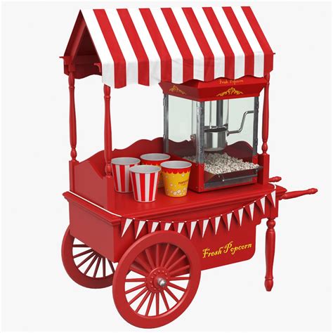 Popcorn Cart 2 3D Model $15 - .max .3ds .fbx .obj - Free3D