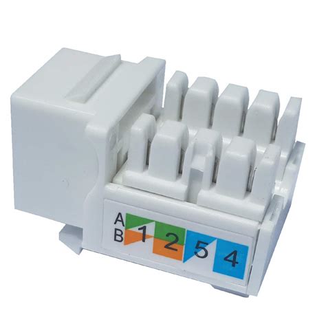 Generic 10-pack Cat6 RJ45 Keystone Jack Punch-Down Stand in White ...