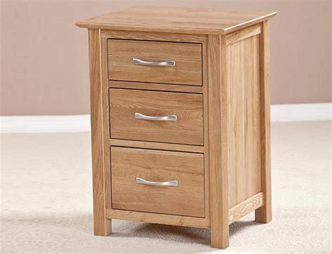 Devon Oak Tall Bedside Cabinet With Drawers | Fully Assembled | Oak World