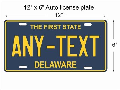 Delaware state replica License Plate personalized with your design ...