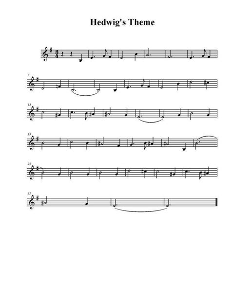 Hedwig's Theme Sheet Music