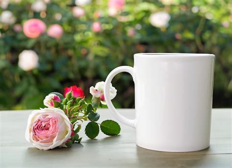 Premium AI Image | A Blank White Coffee Mug MockUp