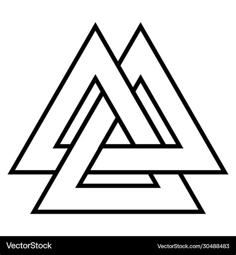 Valknut Symbol Triangle Logo Viking Age Symbol Vector Image | My XXX Hot Girl