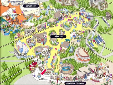 Printable Universal Studios Hollywood Map - Printable Templates