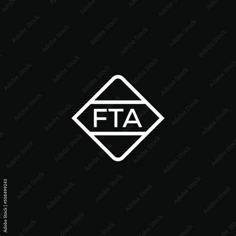 FTA 3 letter design for logo and icon.FTA monogram logo.vector illustration with black ...