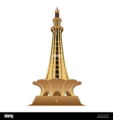 Minar e pakistan in lahore pakistan flat cartoon style historic sight showplace hi-res stock ...