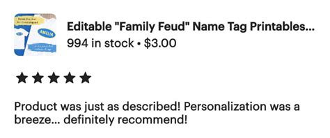 Editable family Feud Name Tag Printables Instant - Etsy